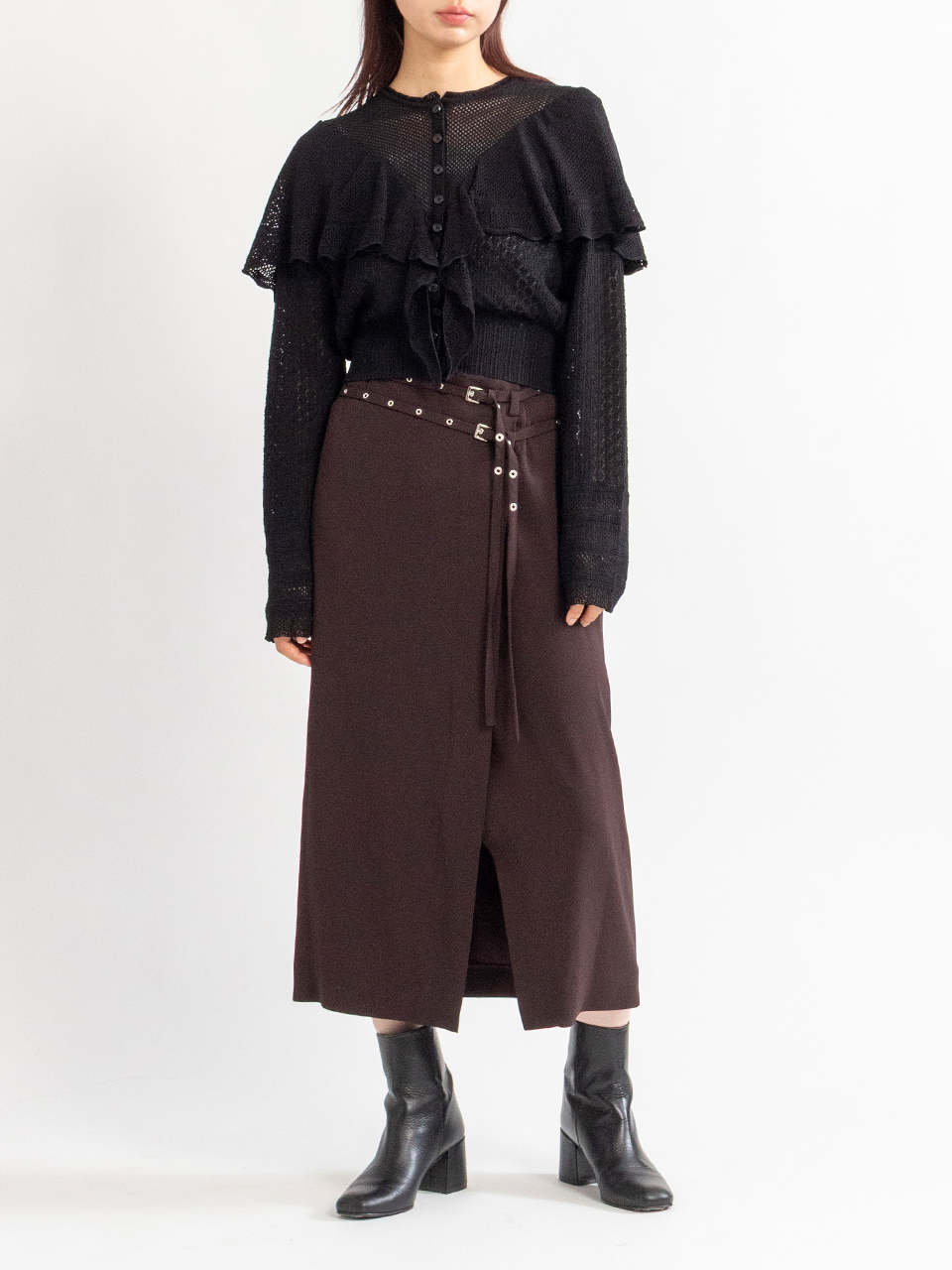 CREPE WRAP SKIRT-クレープラップスカート-FETICO（フェティコ）通販