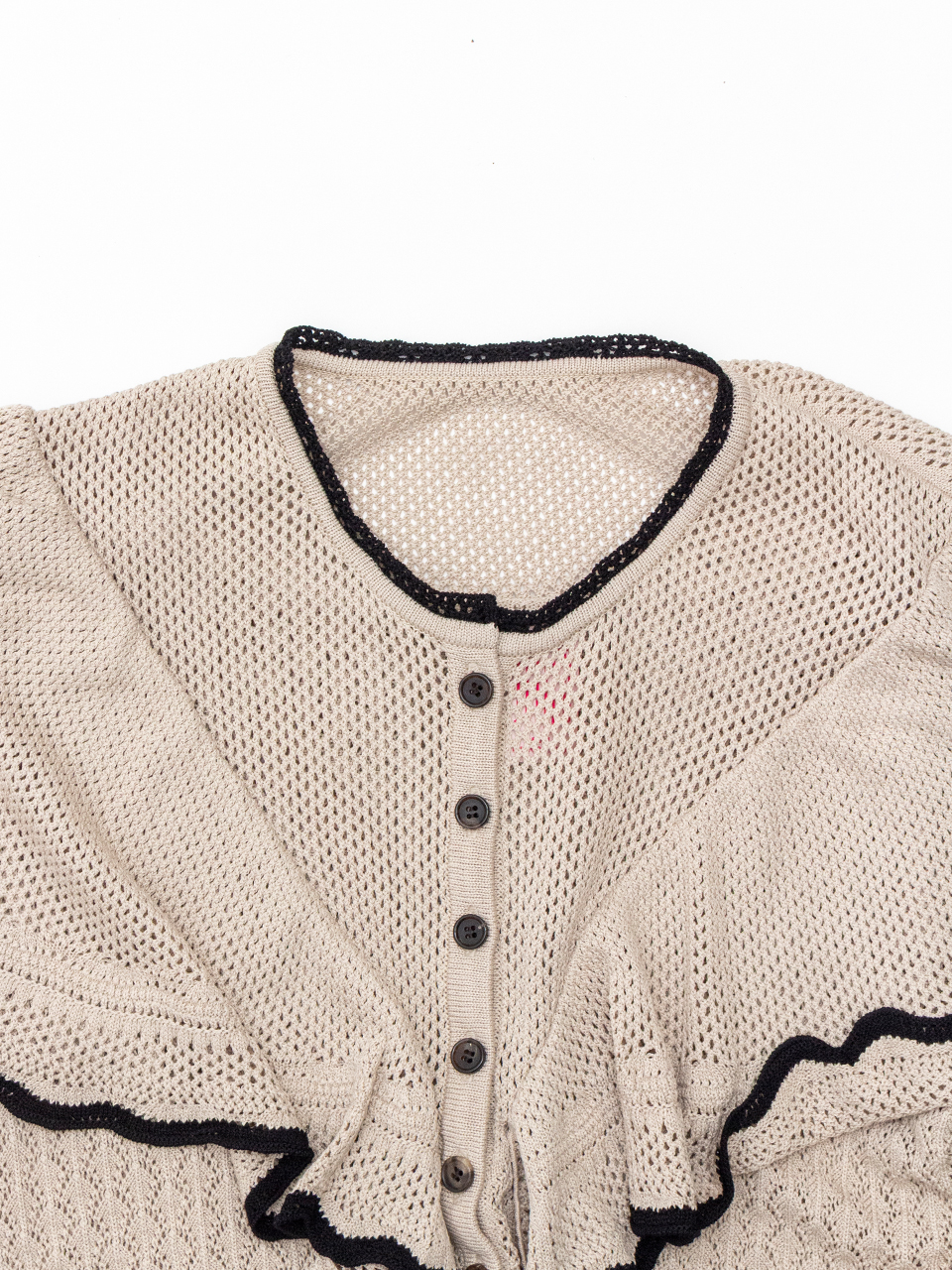 LACE-KNIT CAPE CARDIGAN-レースニットケープカーディガン