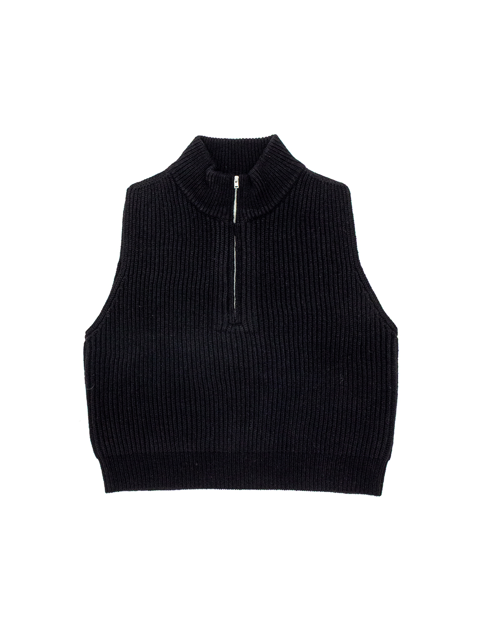 RIBBED KNIT WOOL VEST-リブニットウールベスト-HYKE（ハイク
