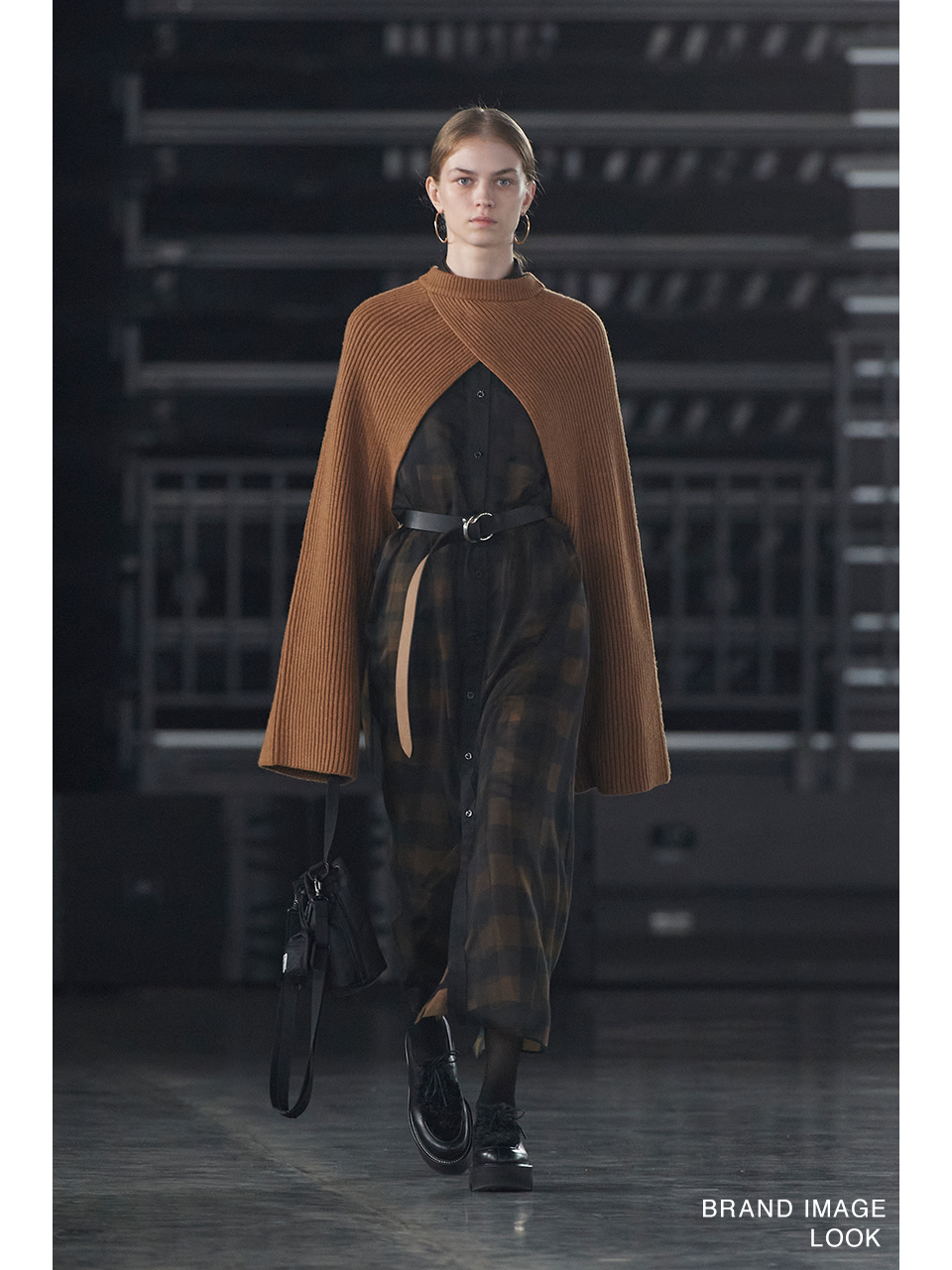 RIBBED KNIT WOOL SHRUG-リブニットウールシュラグ-HYKE（ハイク