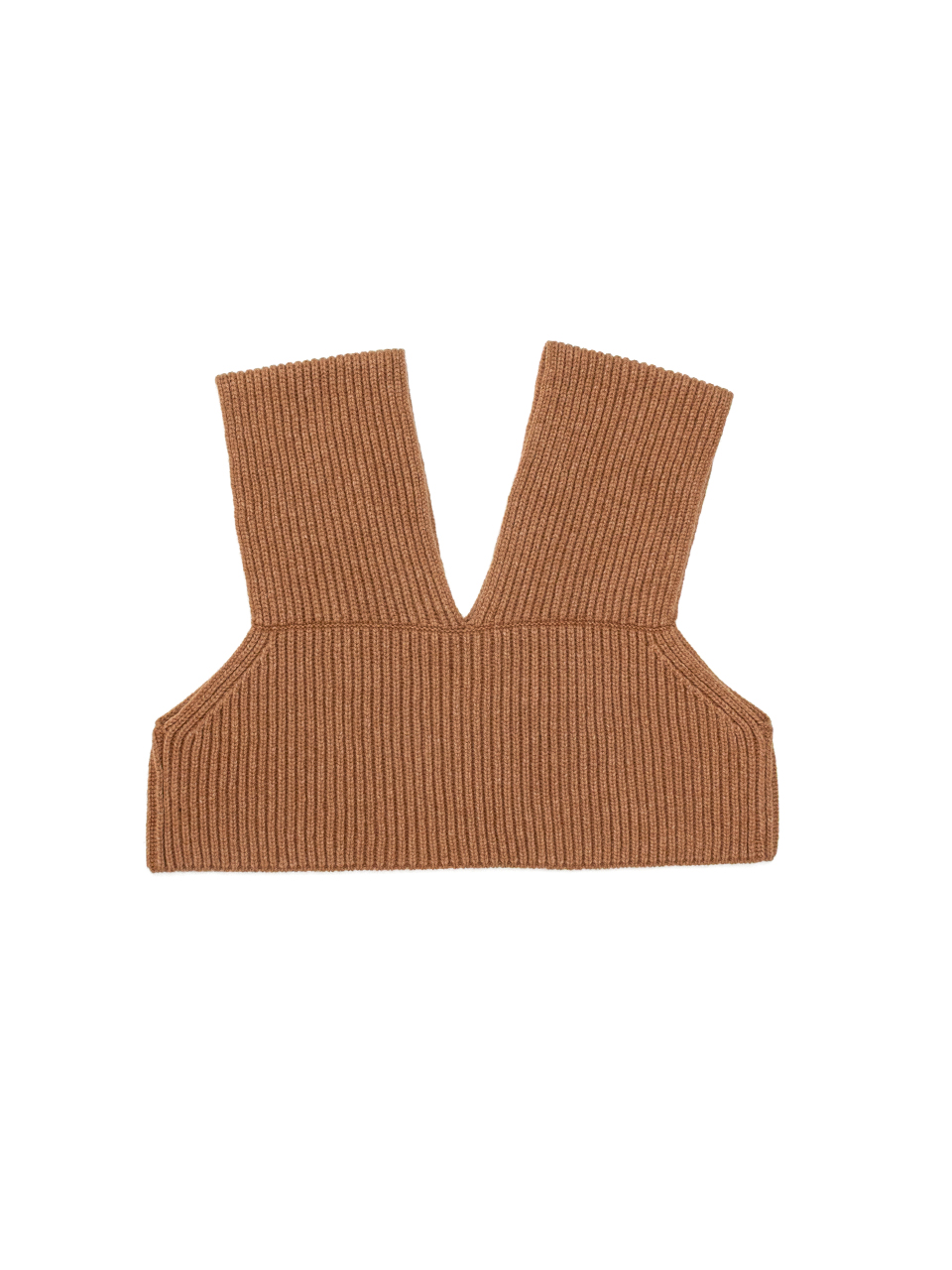 RIBBED KNIT WOOL CROPPED VEST-リブニットウールクロップベスト