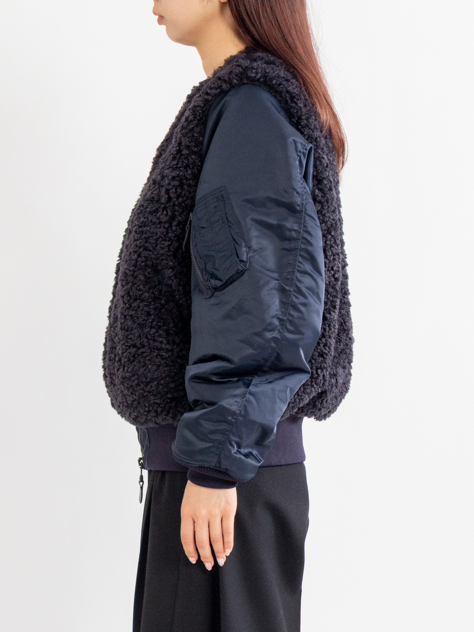 FAUX SHEARLING TYPE MA-1 JACKET-フェイクシアリングタイプMA-1