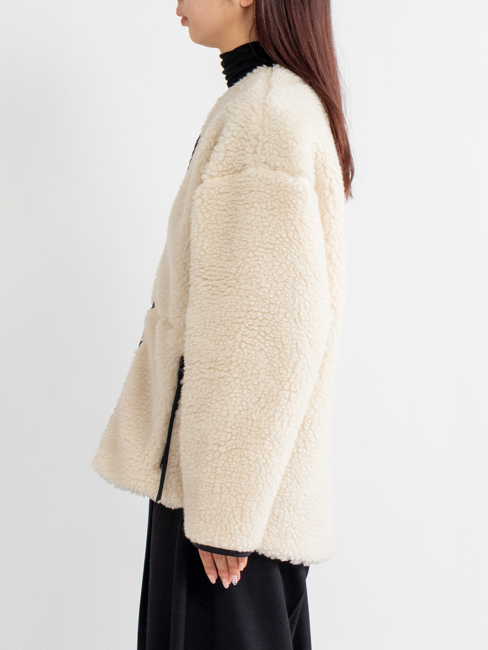 【未使用・紙タグ付】HYKEのFAUX SHEARING JACKET FAUX SHEARLING JACKET-ファーシアリングジャケット-HYKE