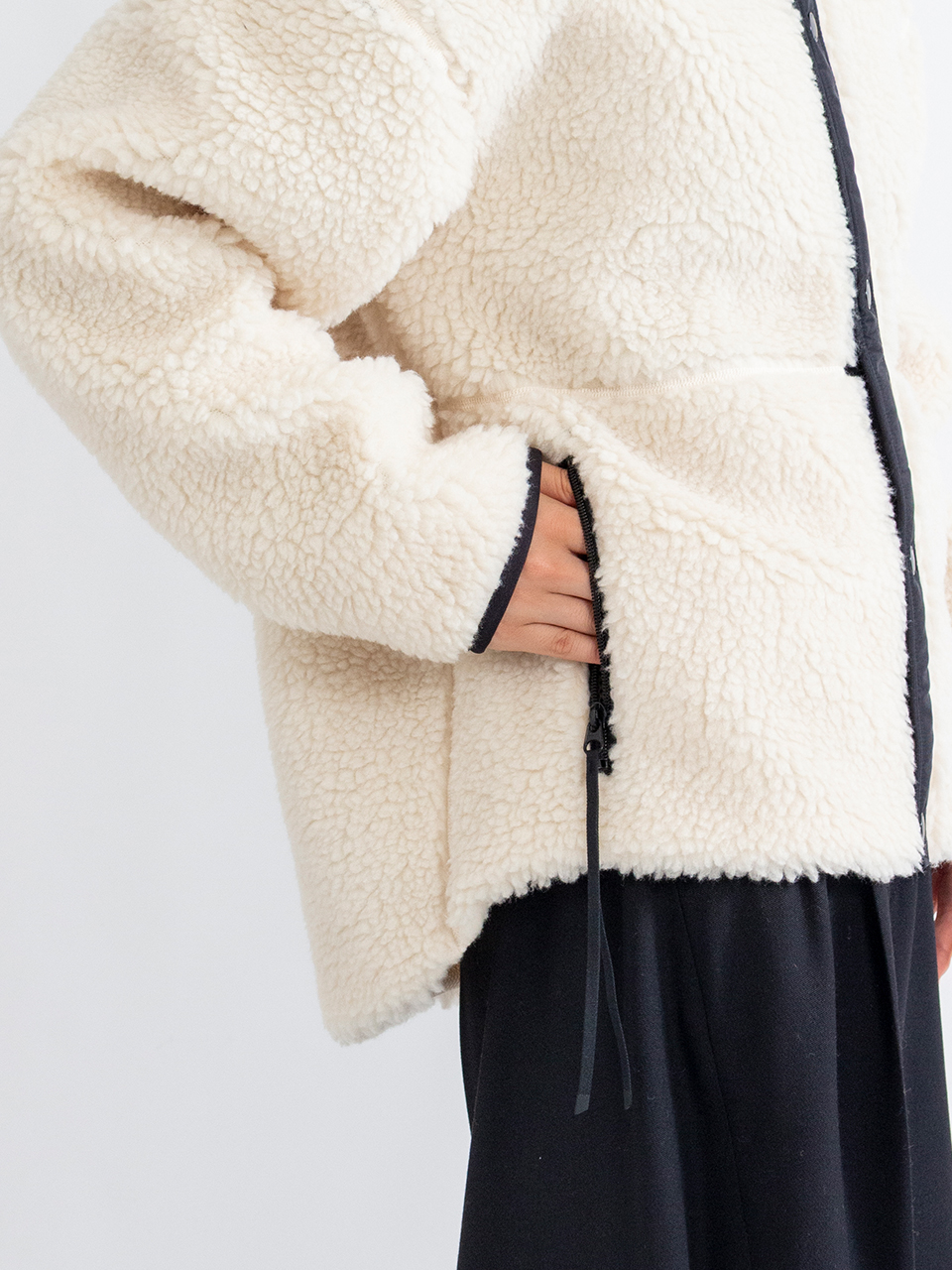 FAUX SHEARLING JACKET-ファーシアリングジャケット-HYKE