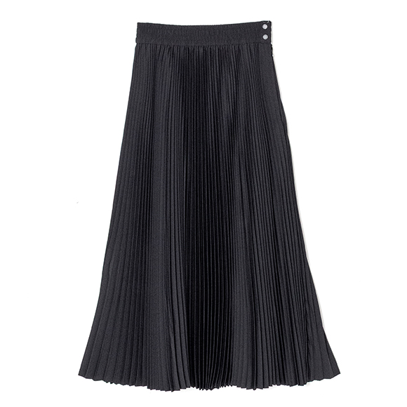 ★HYKE完売ポリエステルタフタプリーツスカート黒★サイズ2★試着のみ美品 TAFFETA PLEATED SKIRT-タフタプリーツスカート-HYKE(ハイク
