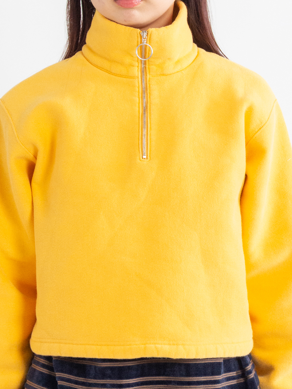 Athletic fleece half zip P/O short-アスレチックフリース