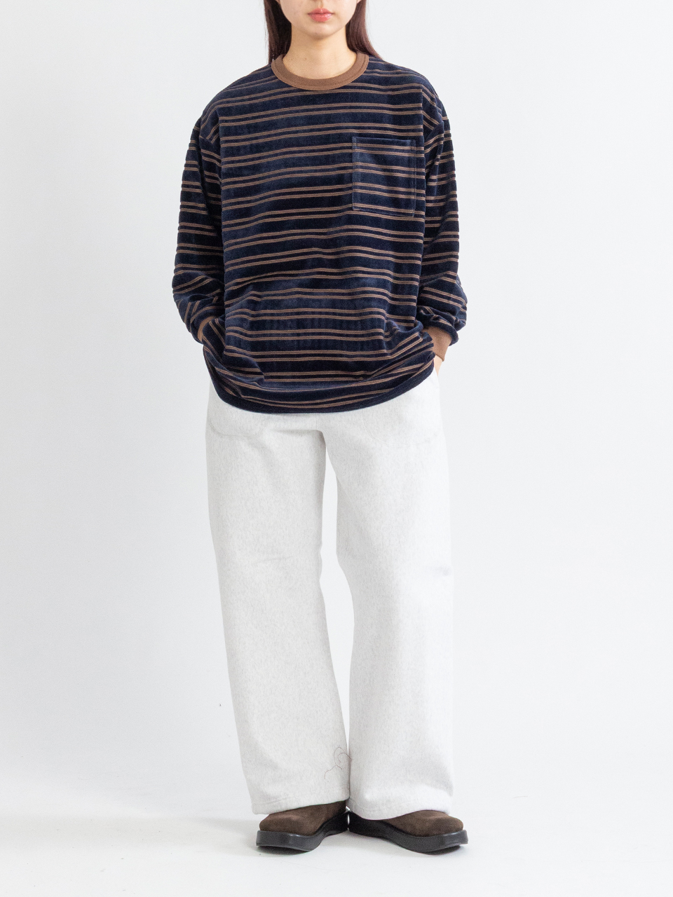 Athletic fleece wide pants-アスレチックフリースワイドパンツ-PHEENY