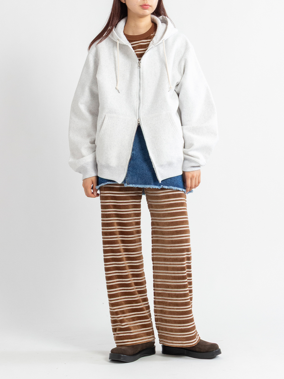 Velvet border wide pants-ベルベットボーダーワイドパンツ