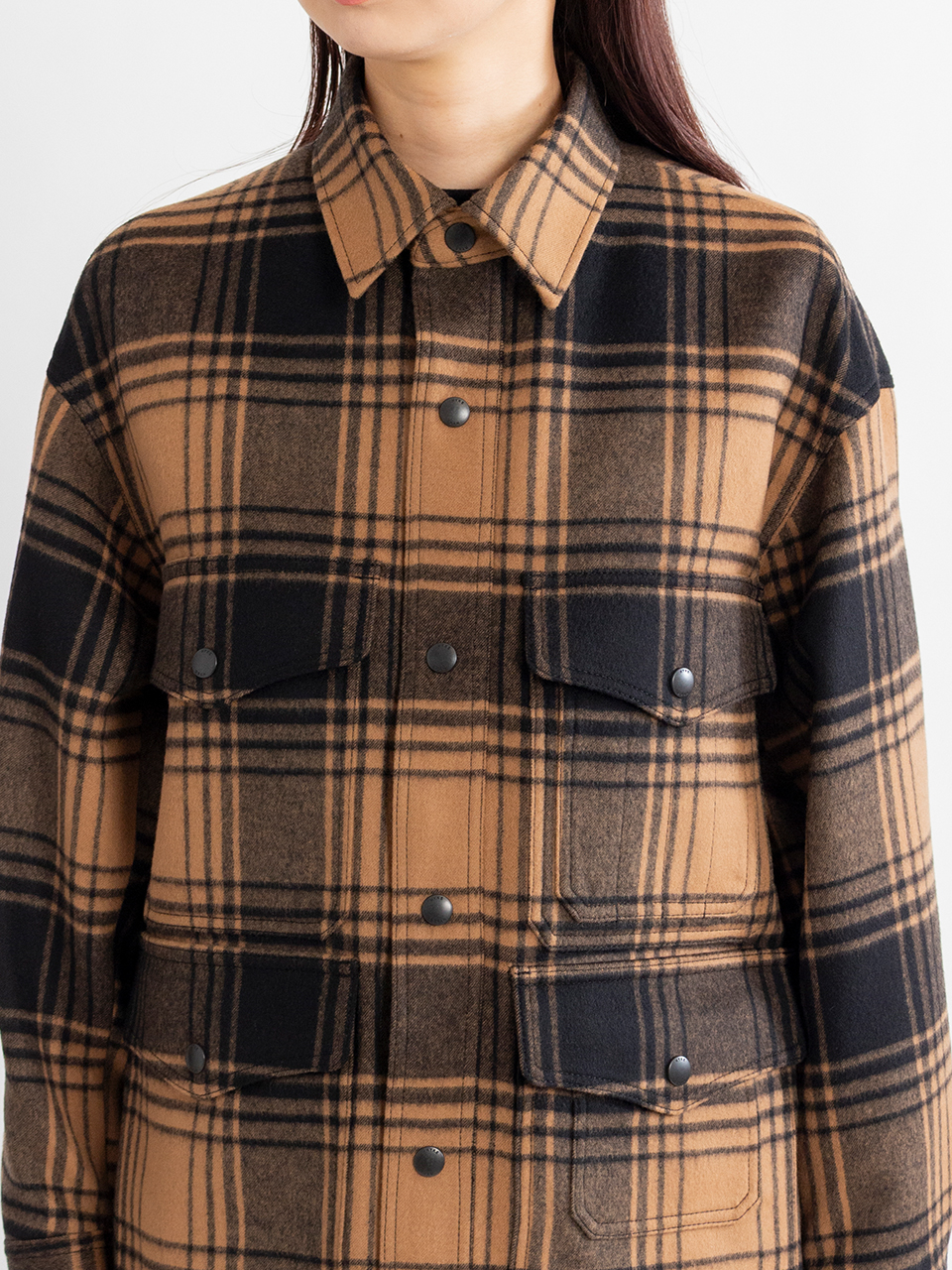 PLAID WORK JACKET-プレイドジャケット-HYKE（ハイク）通販| st company