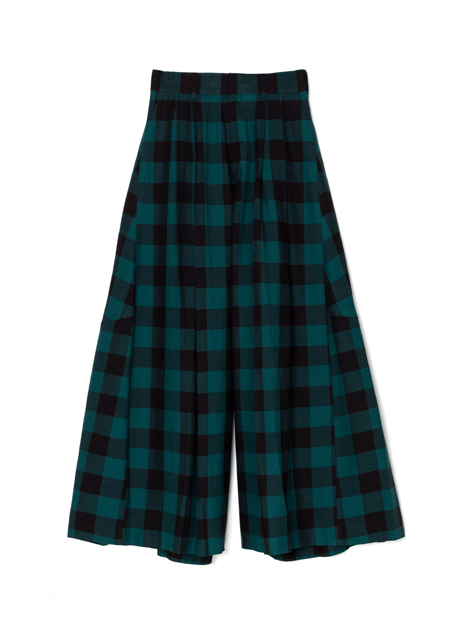 RAYON PLAID SUPER WIDE PANTS-レーヨンプレイドスーパーワイド
