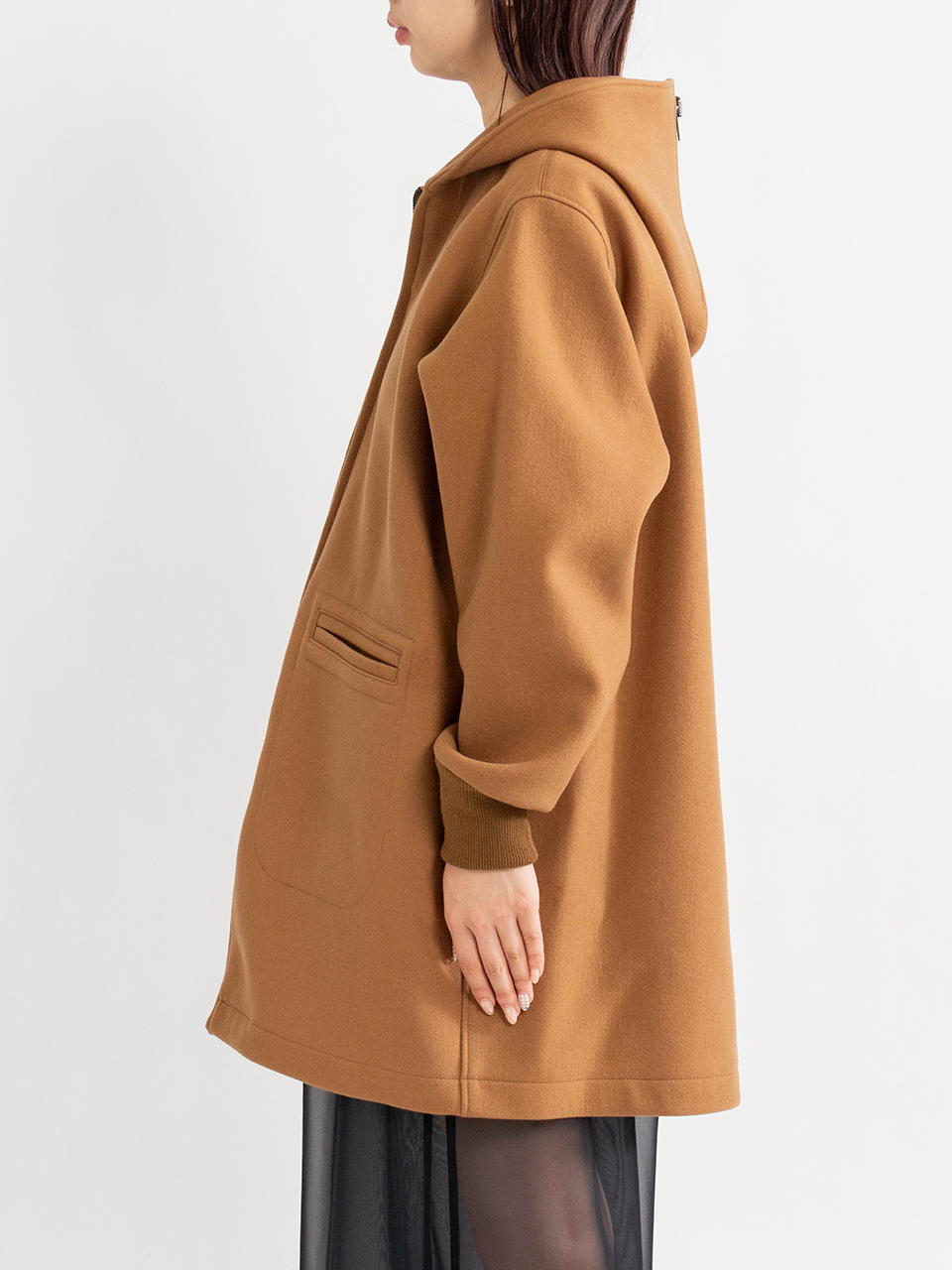HYKE ハイク　ウールフランネルチェスターコート　ブラウン　茶色 MELTON CADET COAT-メルトンカデットコート-HYKE（ハイク）通販