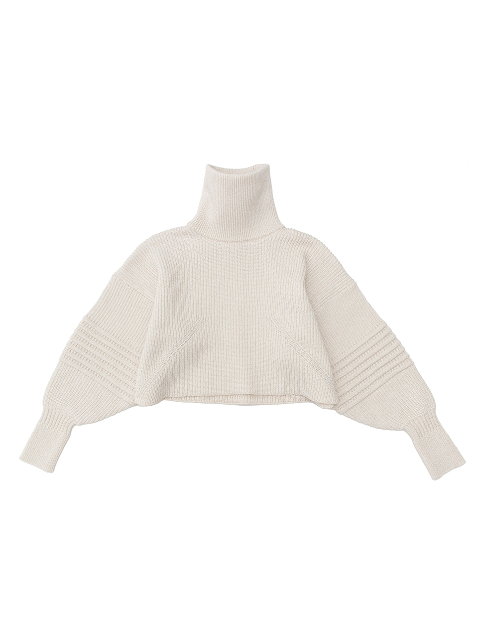 【極美品】CFCL シーエフシーエルハイネック ラメ リブニット ブラック 3 LOW GAUGE GLITTER HIGHNECK CROPPED PULLOVER-ローゲージグリッター