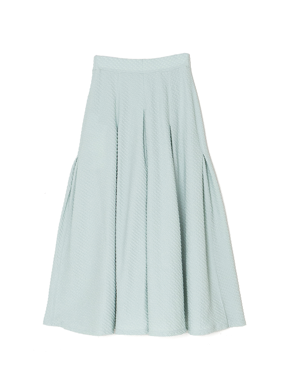 Shirring Jersey Jacquard Flare Skirt-シャーリングジャージ