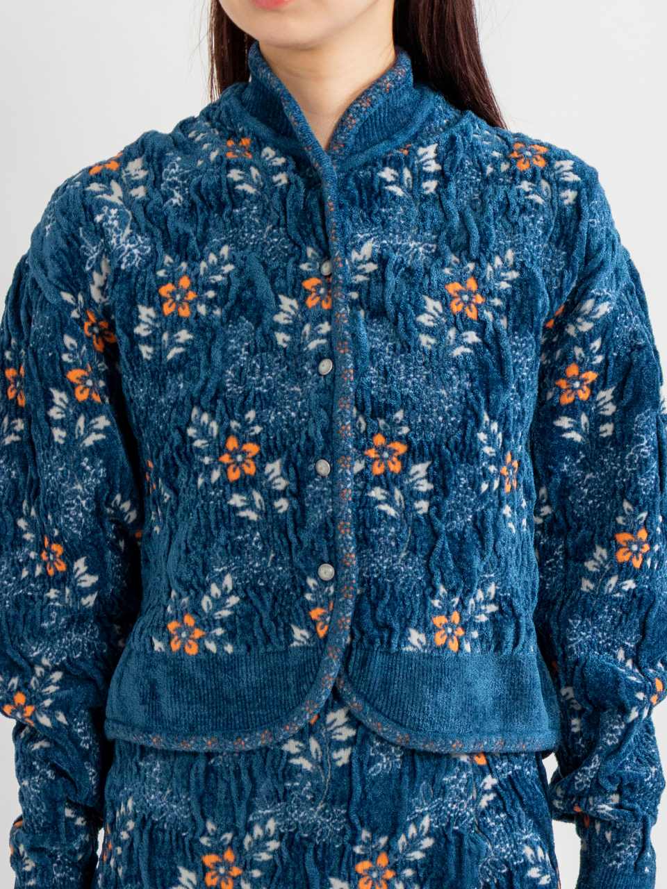 m*y様 シーニュ cygne 花モチーフ ニットカーディガン Cygne(シーニュ