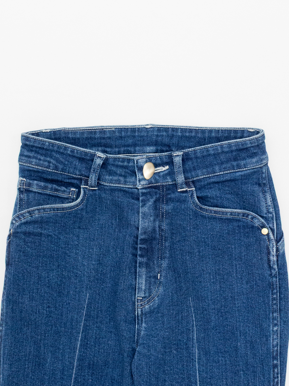 Stretch Cropped Flare Jeans-ストレッチクロップドフレアジーンズ