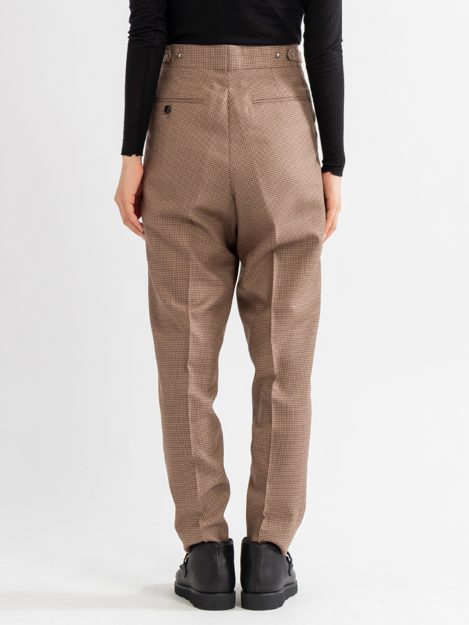 HOUNDSTOOTH TAPERED PANTS-ハウンドトゥーステーパードパンツ
