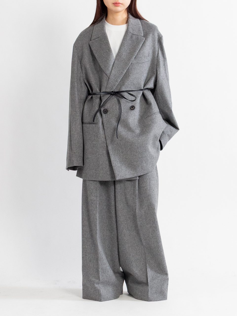 W/CA BEAVER BACK SLASH PEAK LAPEL JACKET-ビーバーバック