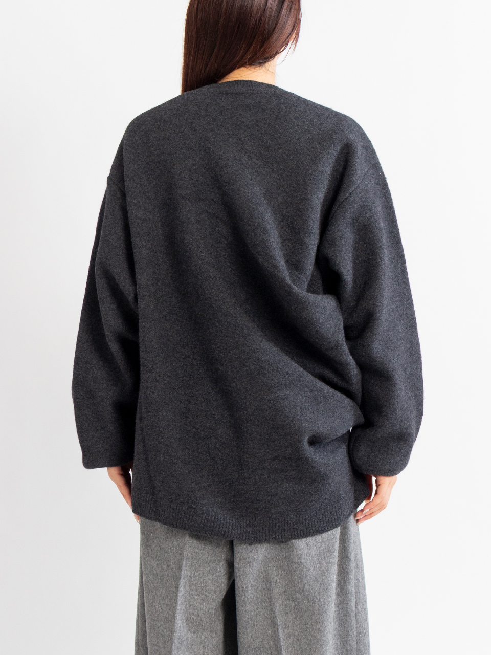 EXTRA FINE WOOL KNIT DEFORMED LS-エクストラファインウール