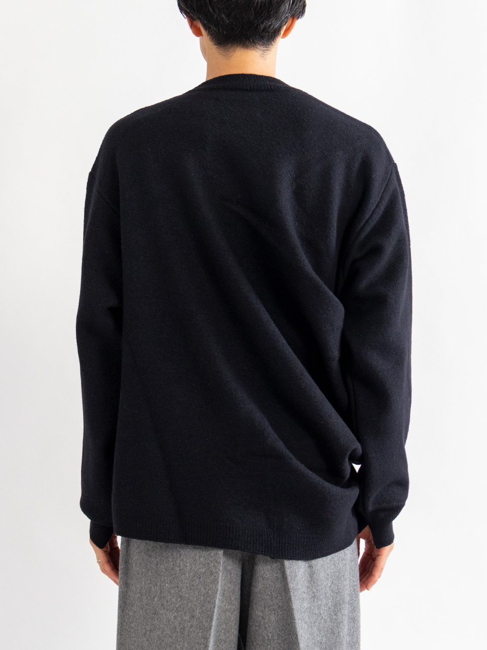 EXTRA FINE WOOL KNIT DEFORMED LS-エクストラファインウール