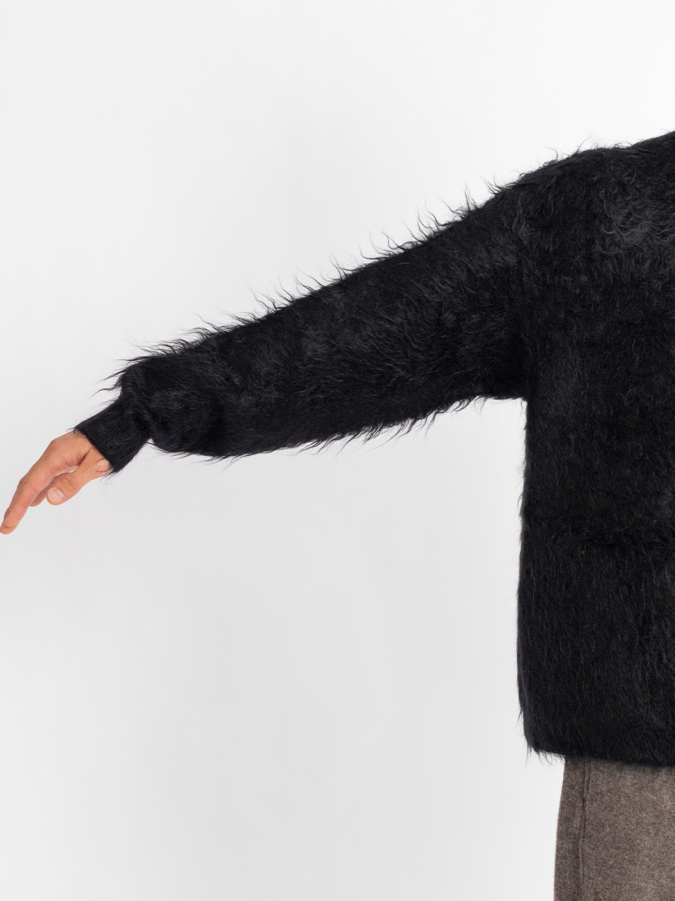 KID MOHAIR KNIT CREW NECK LS-キッドモヘアニットクルーネック