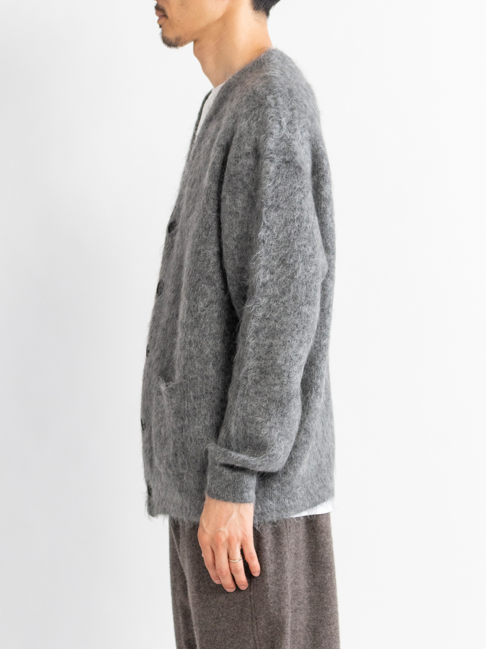 dead stock mohairjacket デッドストック　モヘア Kid Mohair Jacquard Cardigan | YOKE Official Website