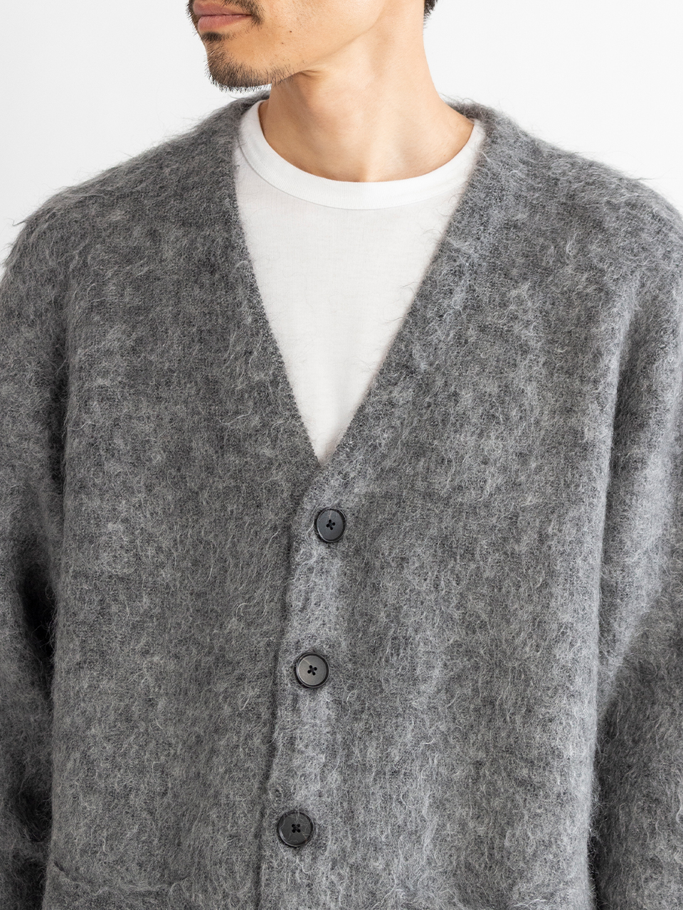 KID MOHAIR KNIT CREW NECK LS-キッドモヘアニットクルーネック