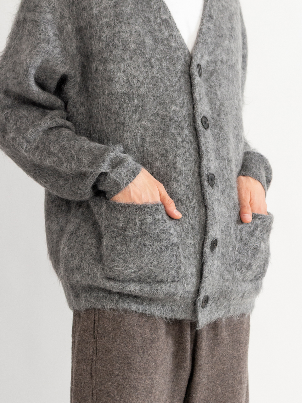 KID MOHAIR KNIT CREW NECK LS-キッドモヘアニットクルーネック