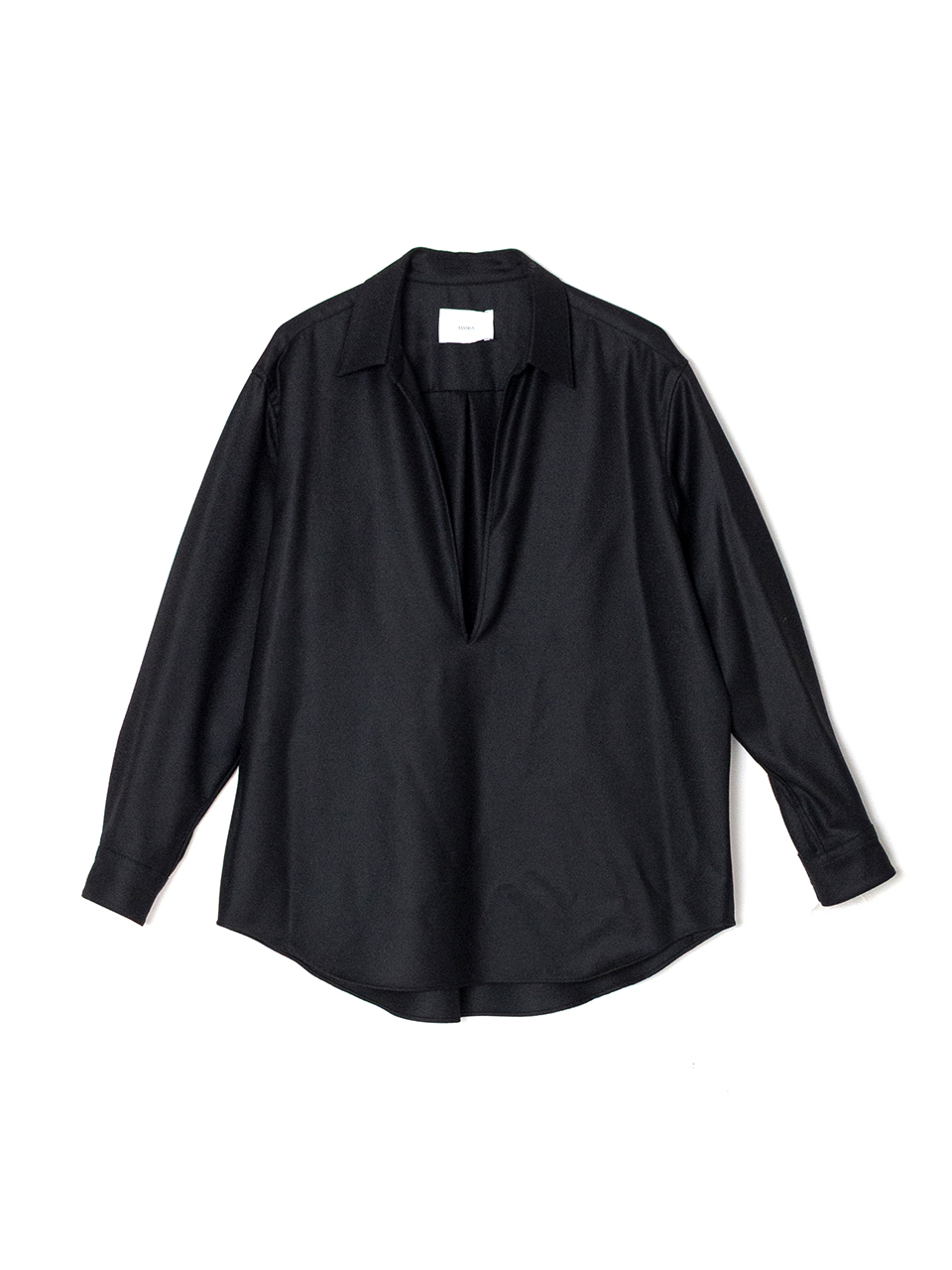 トップス WOOL FLANNEL OVERSIZED SKIPPER SHIRT ssstein / Wool Flannel Oversized Skipper Shirt (Black) | twelve