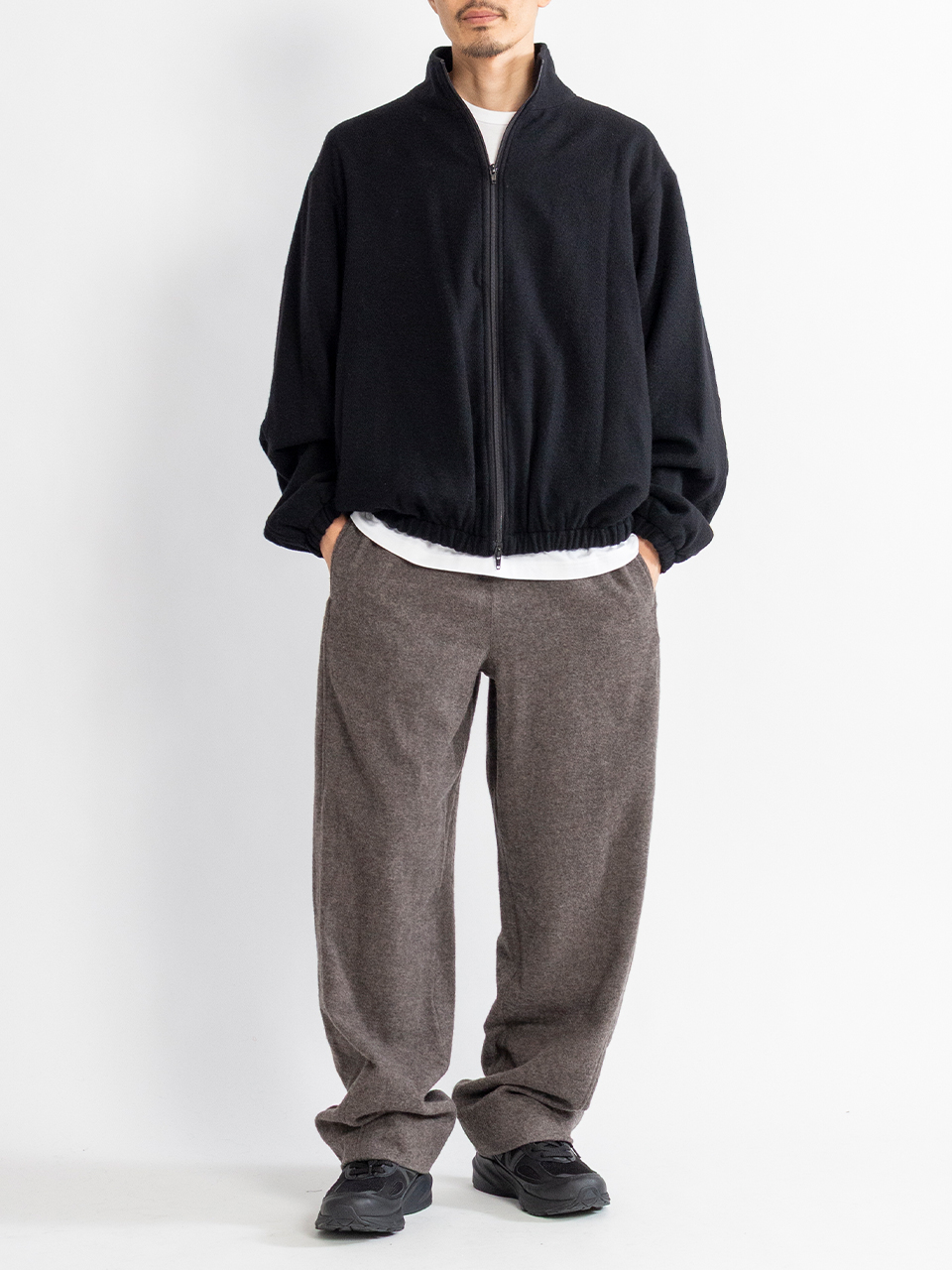 WOOL / CASHMERE FLEECE ZIP JACKET-ウールカシミヤフリースジップ