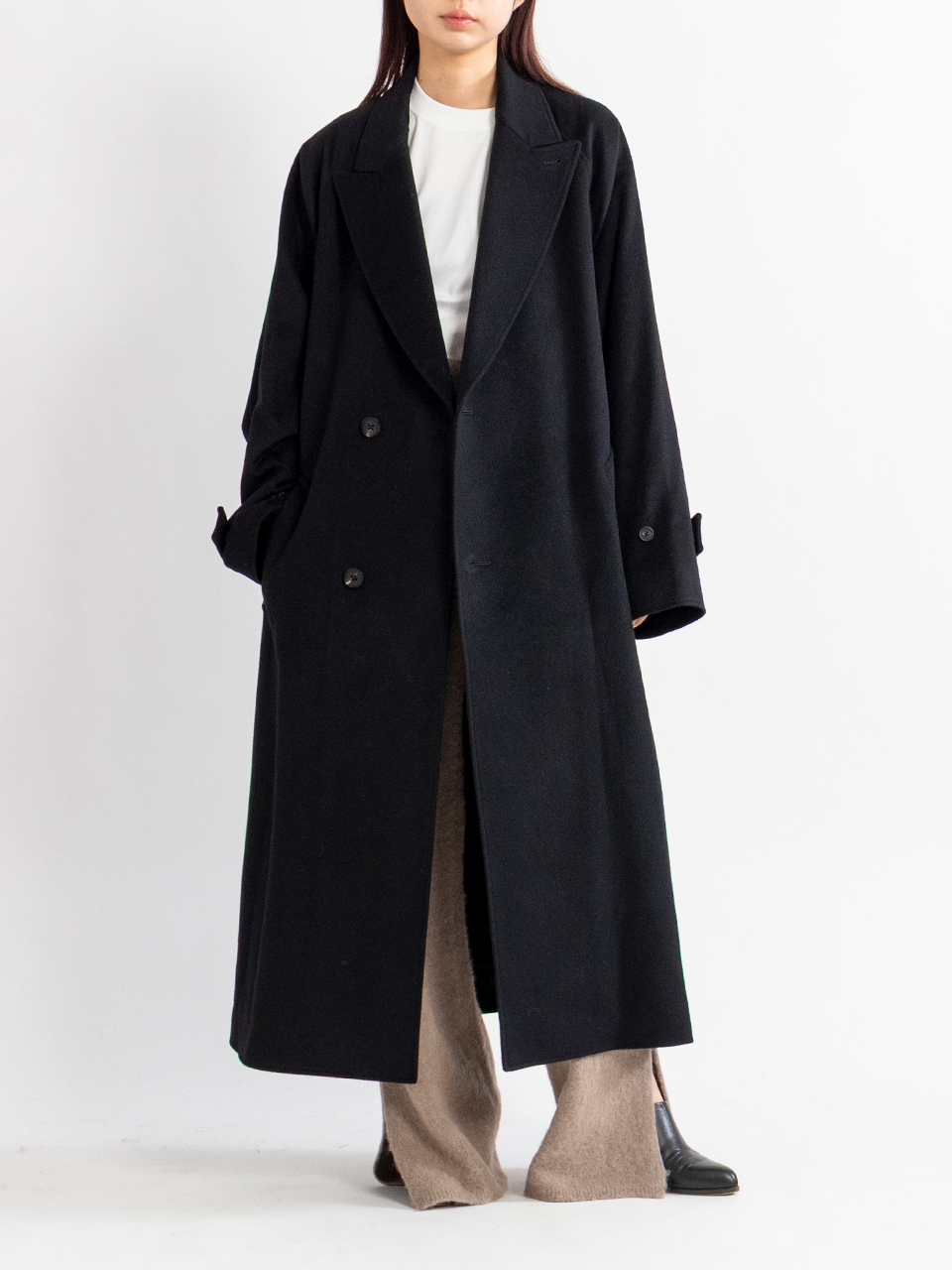 OVERSIZED PEAK LAPEL COAT-オーバーサイズピークラペルコート-ssstein