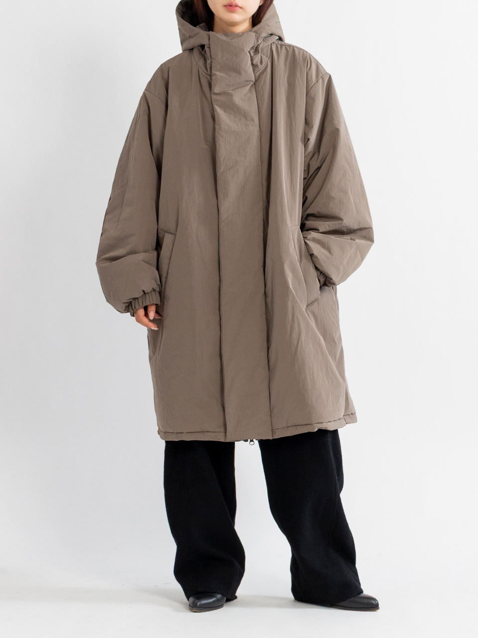 ジャケット・アウター Big Hoody Coat OVERSIZED PADDED HOODY COAT-オーバーサイズパッドフーディー