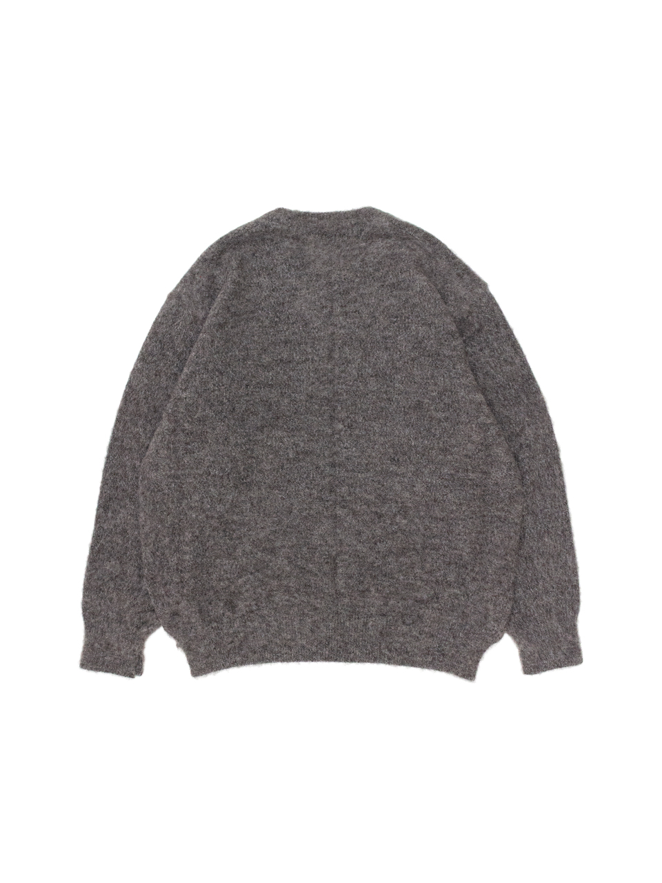 WOOL/ALPACA MILLED KNIT CREW NECK LS-ウールアルパカミル