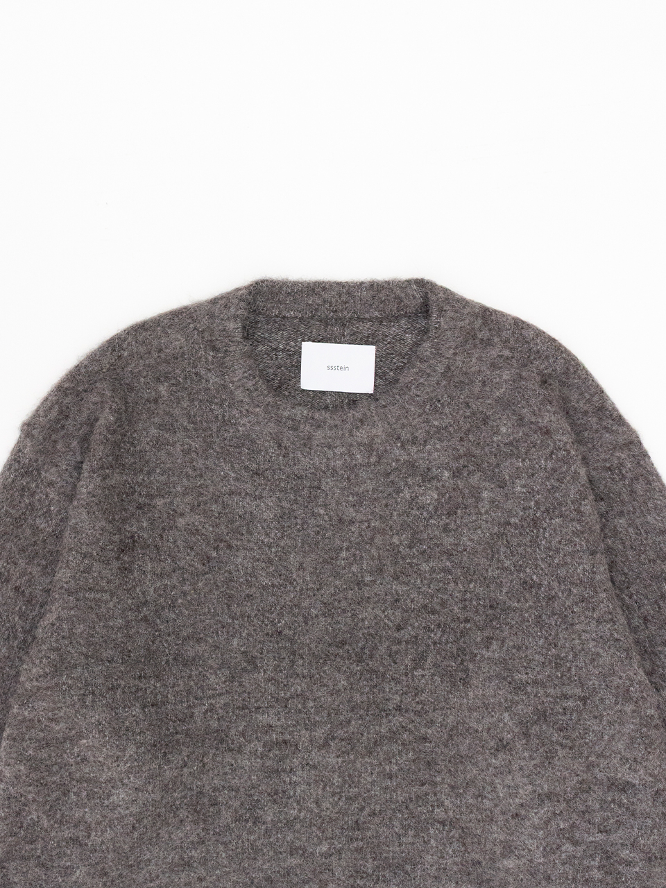 WOOL/ALPACA MILLED KNIT CREW NECK LS-ウールアルパカミル