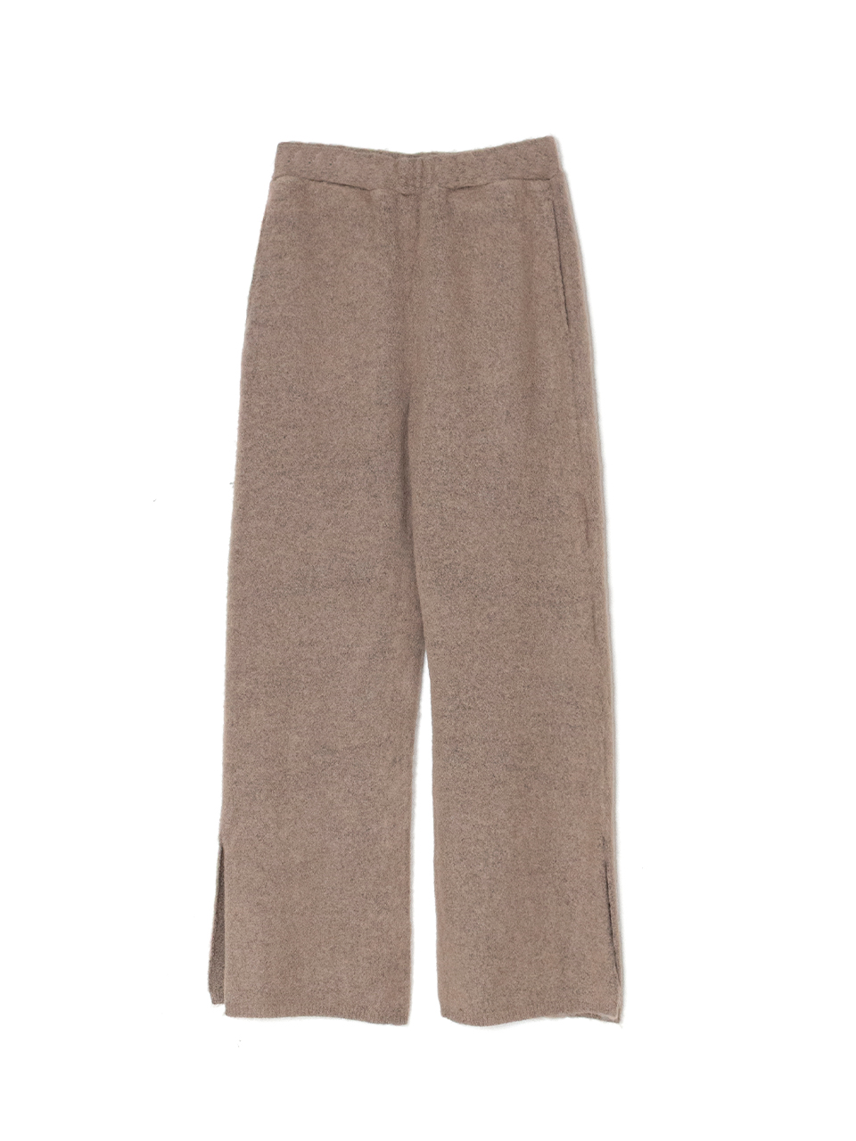 WOOL/ALPACA MILLED KNIT EASY TROUSERS-ウールアルパカミル