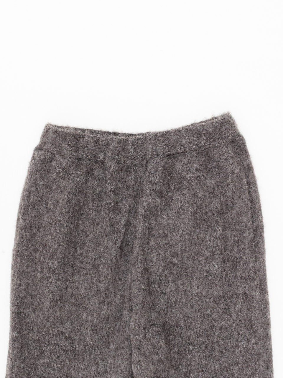 WOOL/ALPACA MILLED KNIT EASY TROUSERS-ウールアルパカミル
