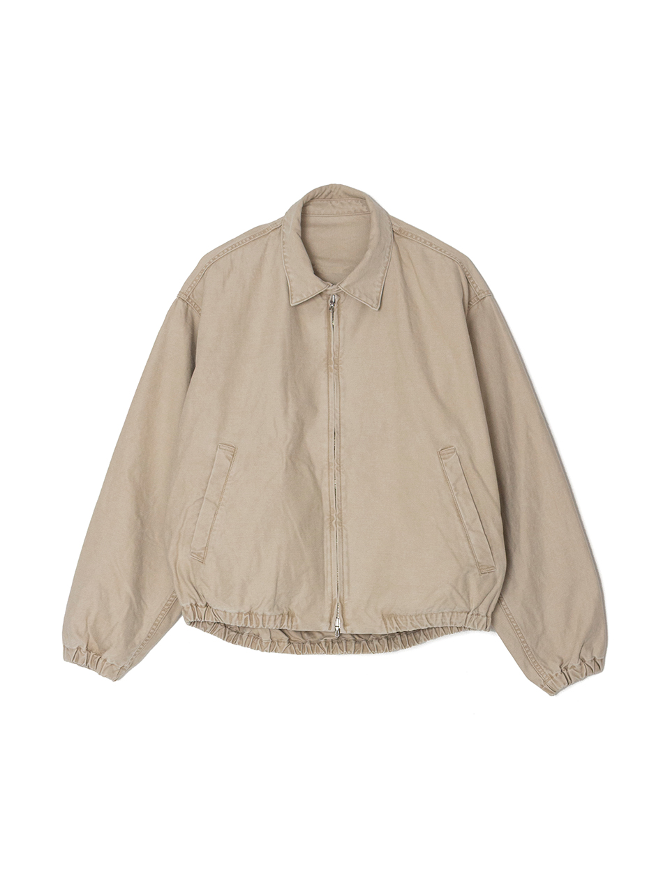 URU ウル コットン ジップアップ ブルゾン COTTON BACKSATIN ZIP UP BLOUSON-コットンバックサテンジップ