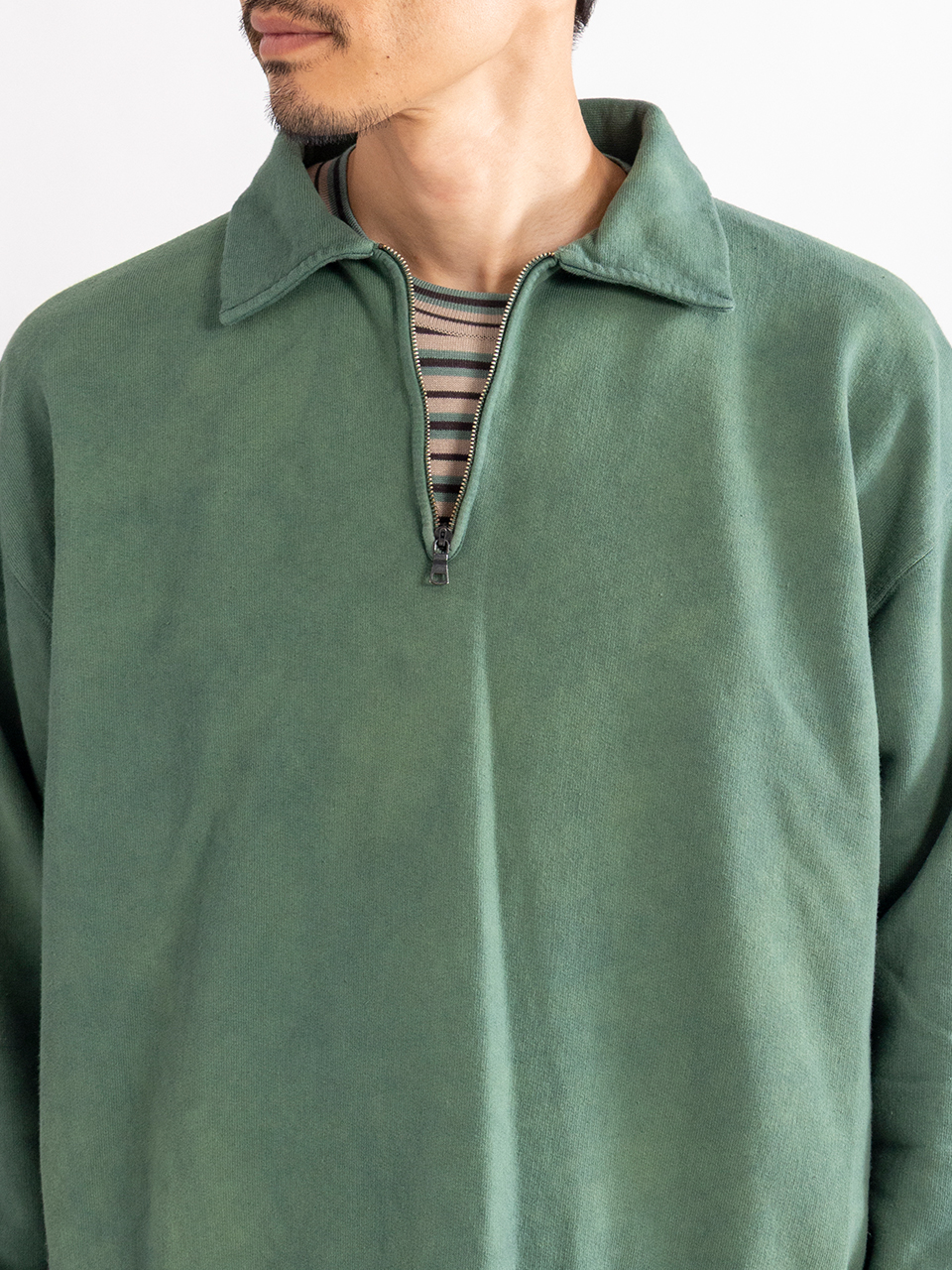 最終　ウル　ハーフジップニット　URU HALF ZIP KNIT URU（ウル）の「URU/ウル/HALF ZIP KNIT（ニット/セーター
