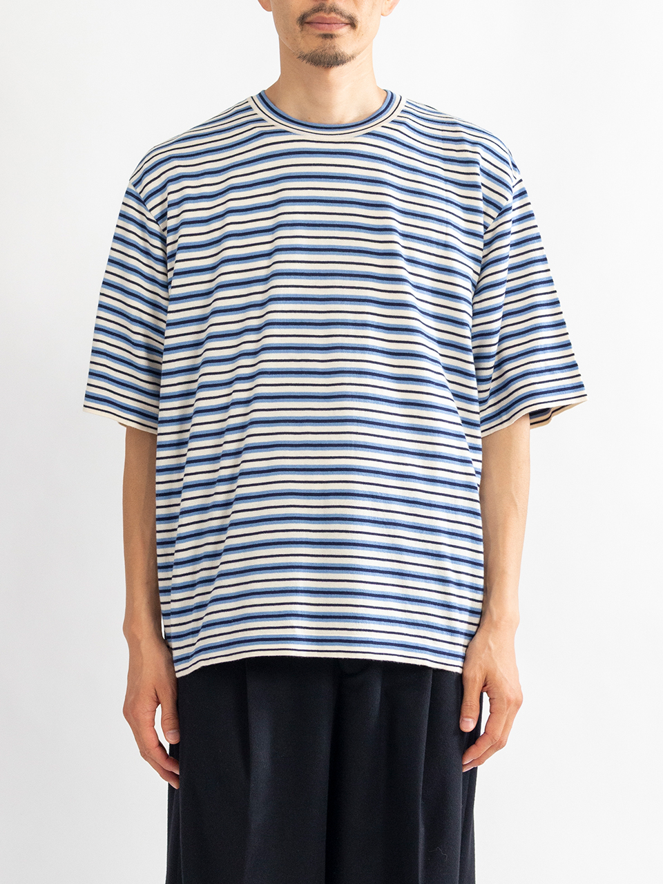 CREW NECK S/S KNIT TEE-クルーネックショートスリーブニットTシャツ