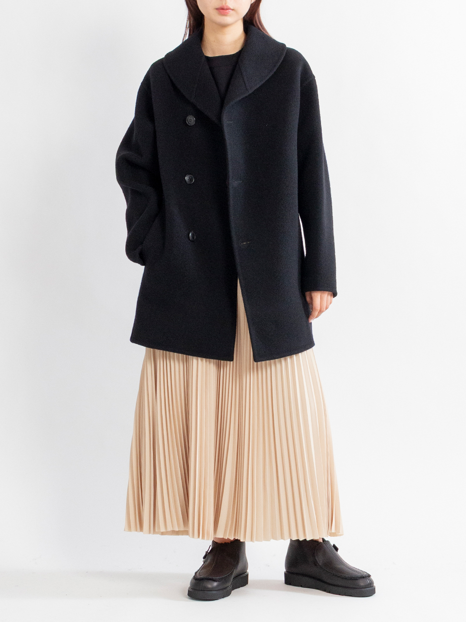 DOUBLE FACE SHAWL COLLAR COAT-ダブルフェイスショールカラー