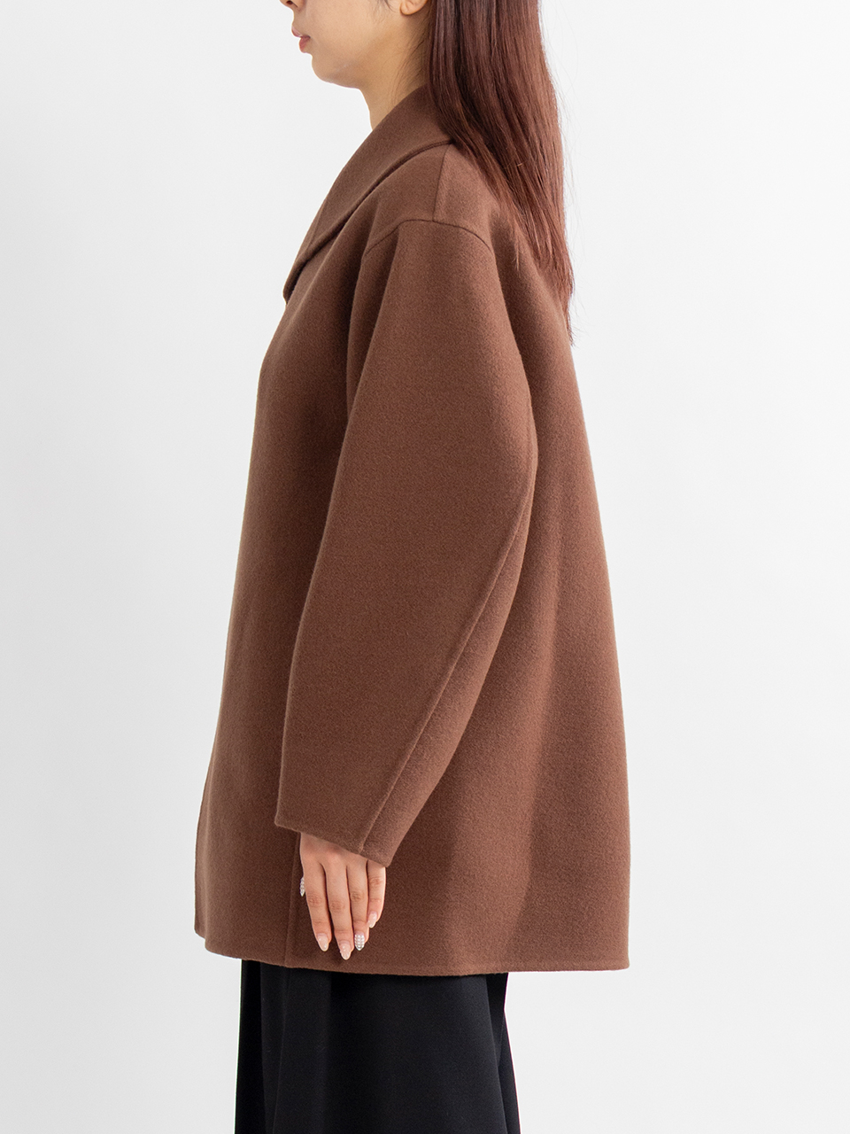 名*し様 HYKE ショールカラーウールコート　サイズ1 HYKE ショールカラーラムウールコート 1