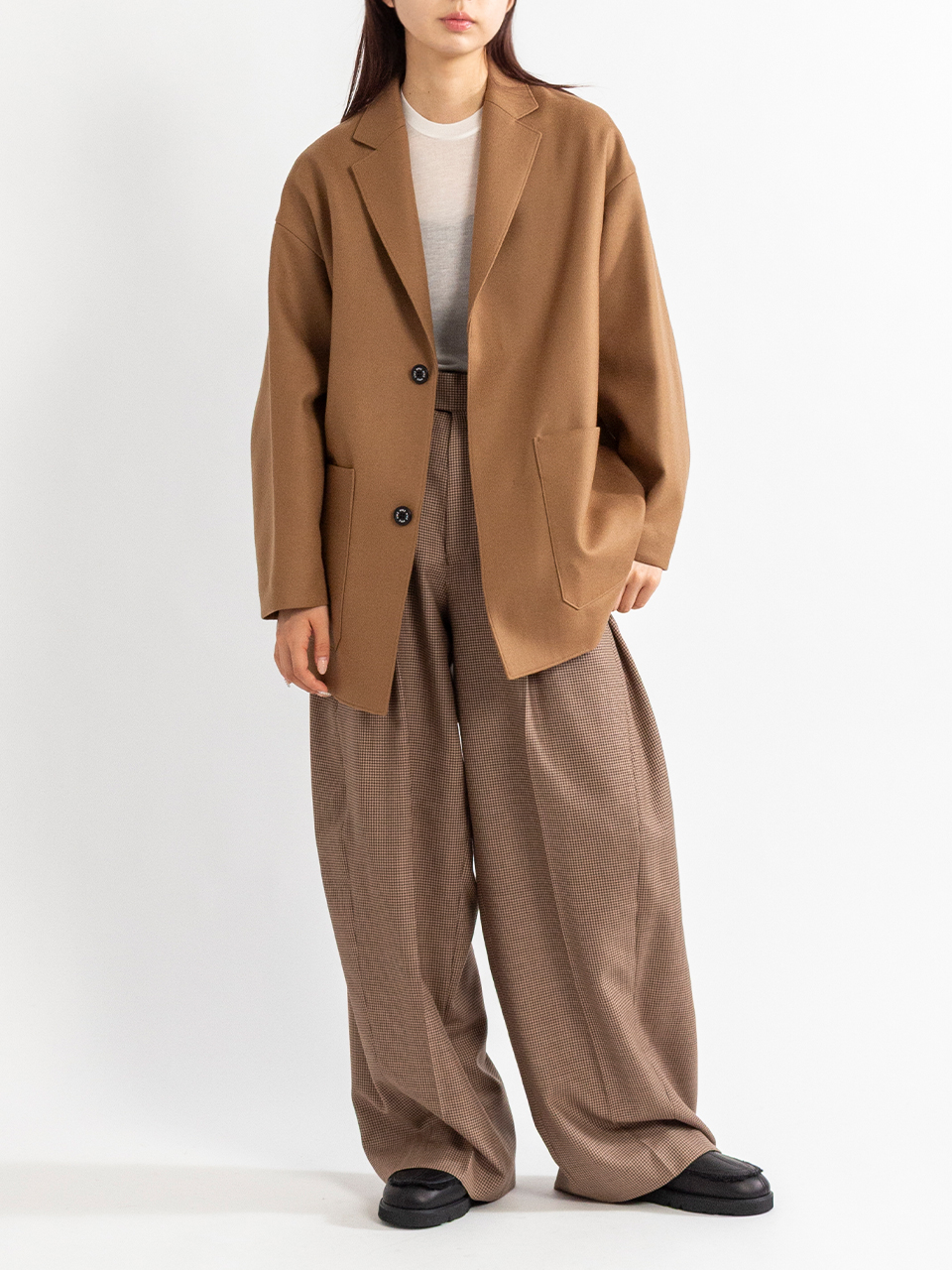 ジャケット・アウター HYKE/WOOL GATHERED COAT WOOL JACKET-ウールジャケット-HYKE（ハイク）通販| st company