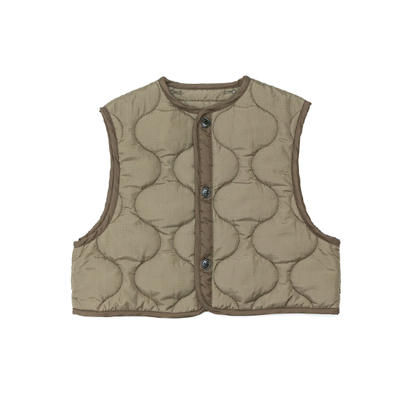 QUILTED CROPPED VEST-キルトクロップドベスト-HYKE（ハイク