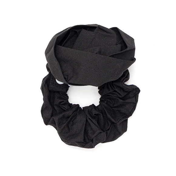 Silk Square Large Scrunchie ブラック heyep Silk Square Large