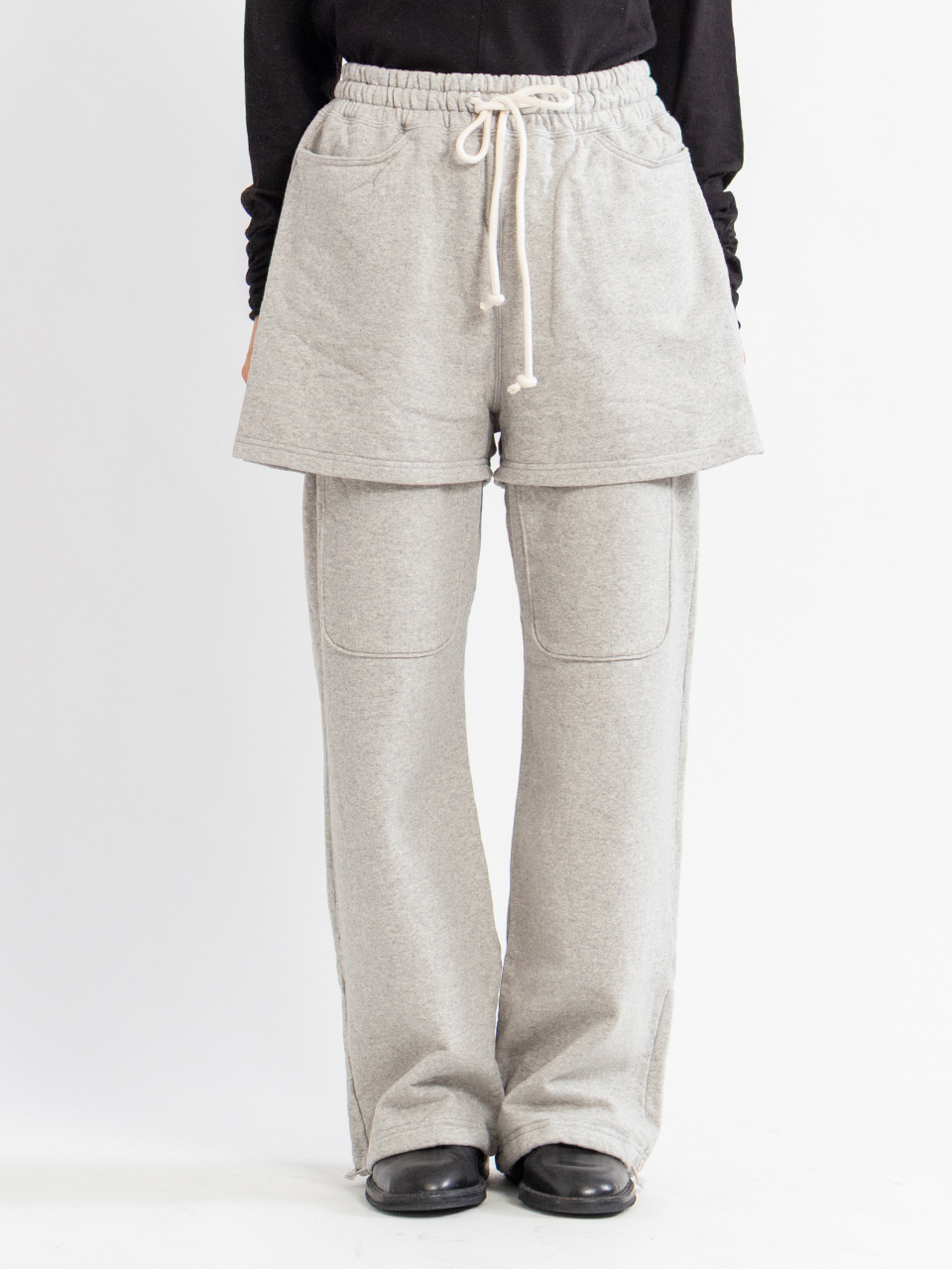 Layered sweat pants-レイヤードスウェットパンツ-INSCRIRE