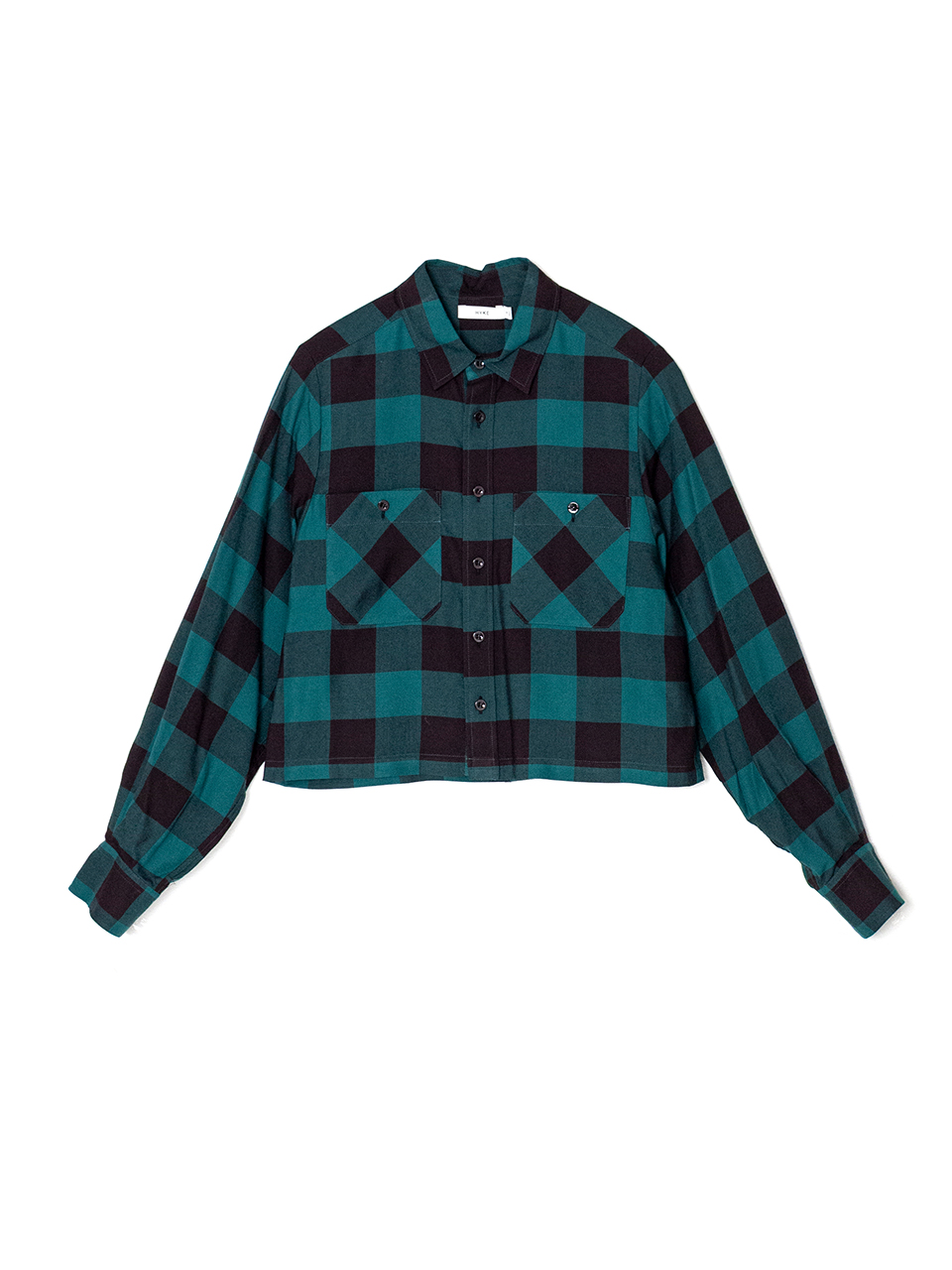 RAYON PLAID SHIRT-レーヨンプレイドシャツ-HYKE（ハイク）通販