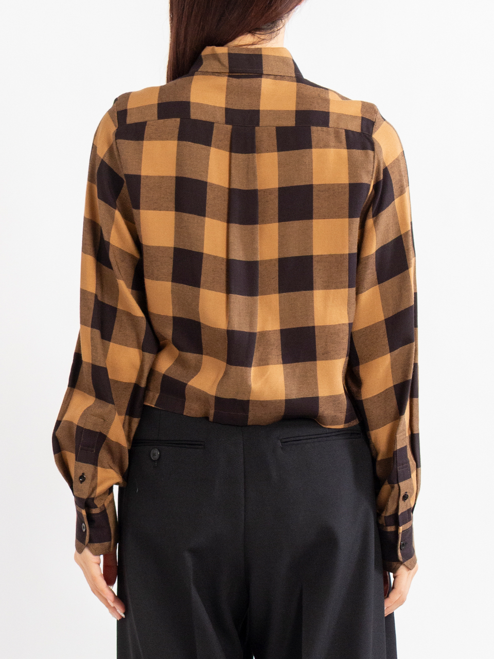 RAYON PLAID SHIRT-レーヨンプレイドシャツ-HYKE（ハイク）通販| st