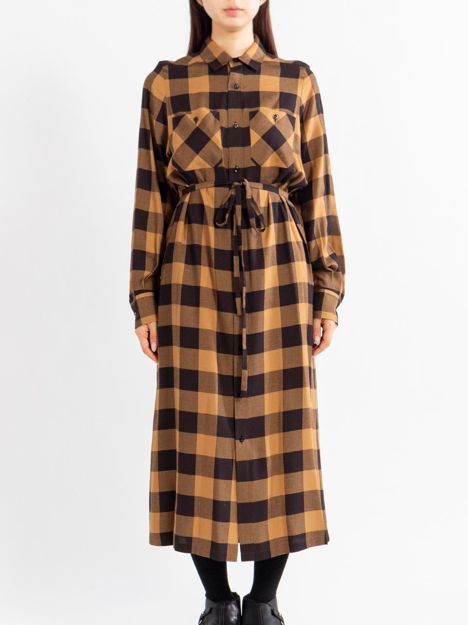 U*.様 HYKE ラップドレス サイズ1 OXFORD STRAPLESS TOP 25SS／17502