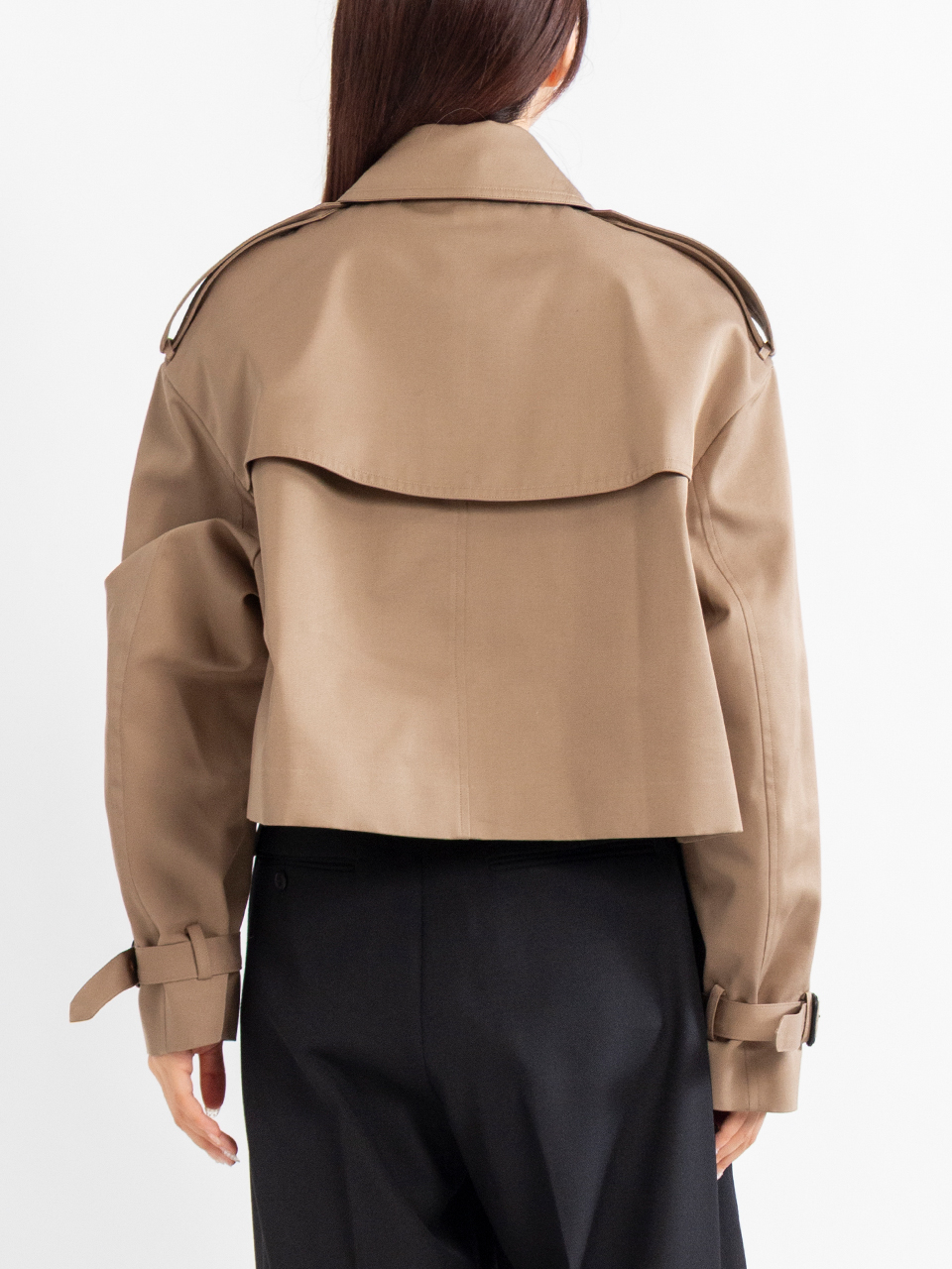 CROPPED TRENCH COAT / BIG FIT-クロップトレンチコート ビッグ