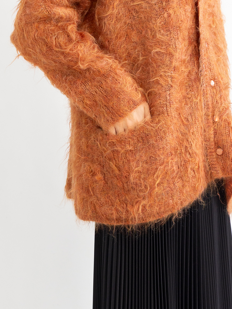 アンスクリア　INSCRIRE シャギージャケット INSCRIRE/アンスクリア】Knit Shaggy Coat/ニットシャギーコート