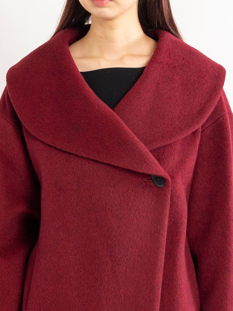 Mame Kurogouchi 2020FW ショートウールコート Wool Arupaka Shawl Collar Short Coat-ウールアルパカショール